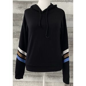 Btween Women's Hoodie Size L Shirt Black Long Sleeve Fleece Lined Top